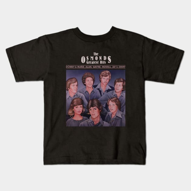 The Osmonds Greatest Hits Kids T-Shirt by HardTiny